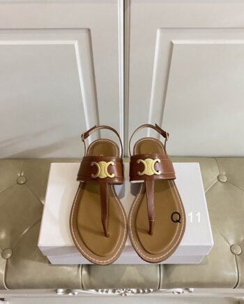 CELEN Triomphe Leather Sandals in brown