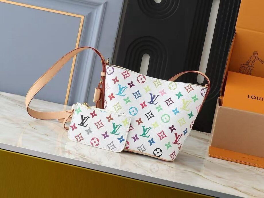 Loui x Takashi Murakami Bag in White Monogram Multicolor.