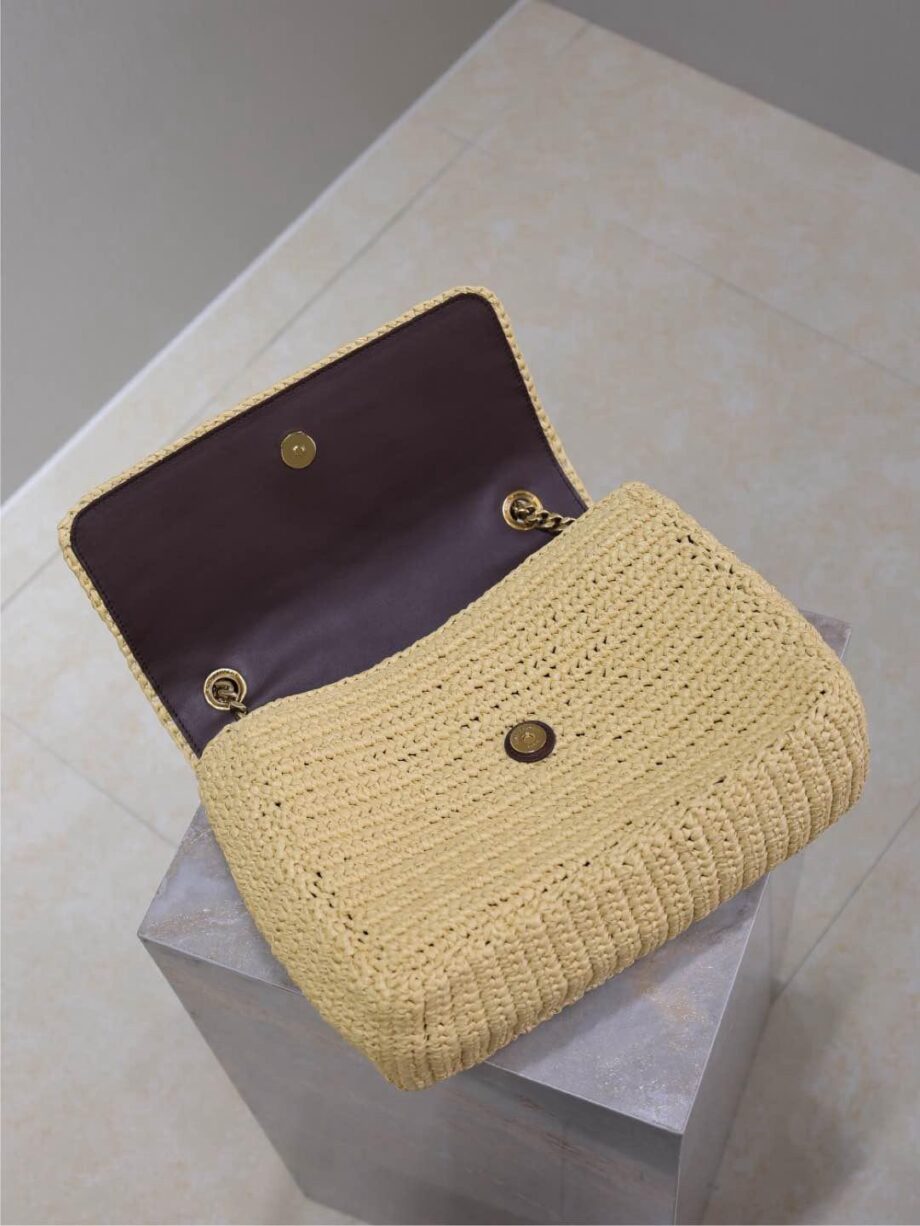 YS Niki Medium Raffia Shoulder Bag
