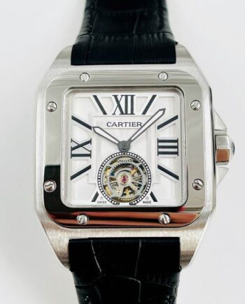 Cartiè Santos 100 Flying Tourbillon Watch.