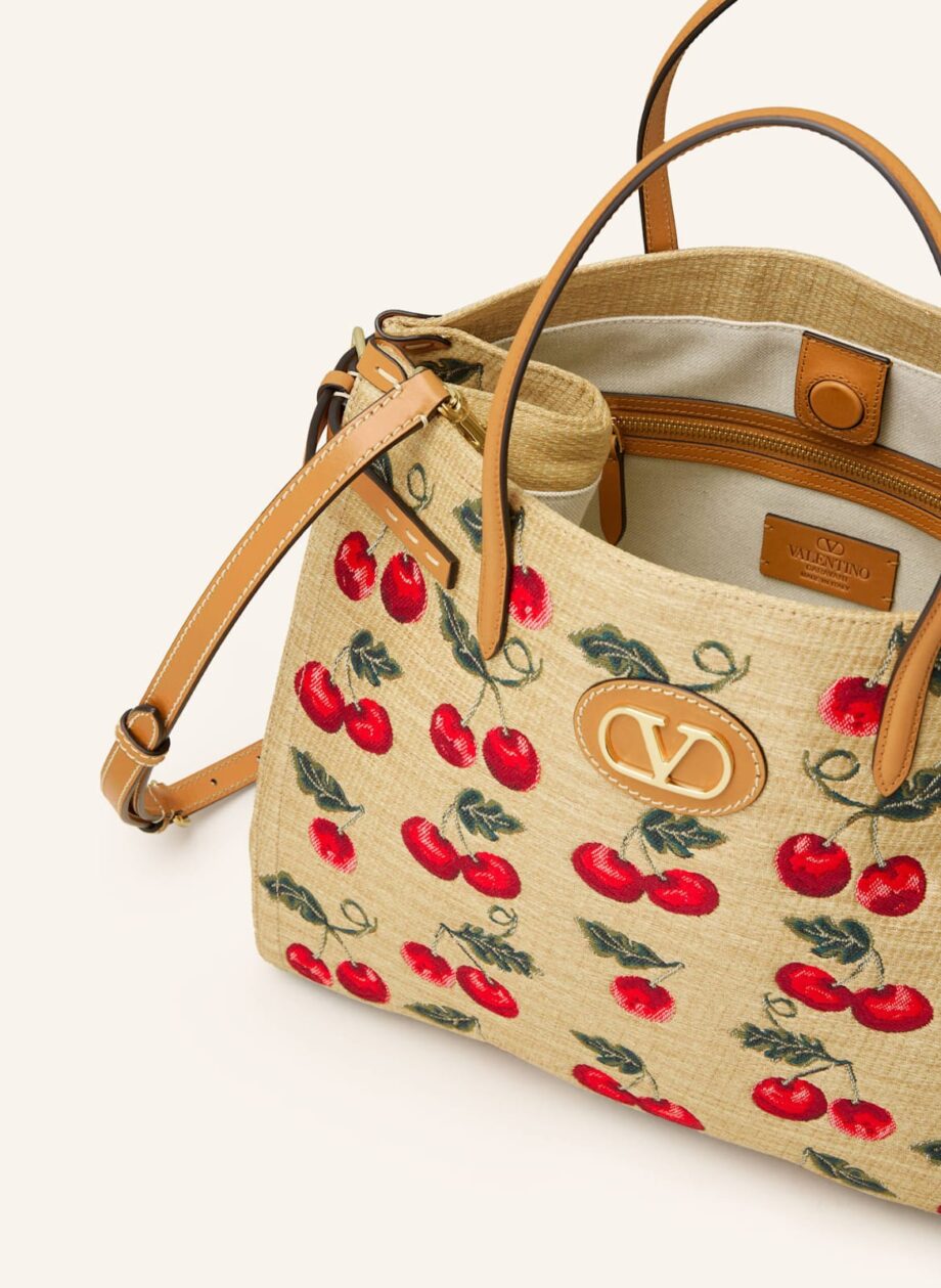 VLNTINO Garavani Rockstud tote, cherry print | Small Size