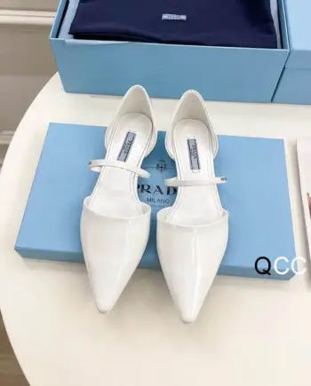 Prad Pointed-Toe Spazzolato-Leather d'Orsay Flats.