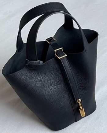 H Picotin Lock Bag Black/18cm