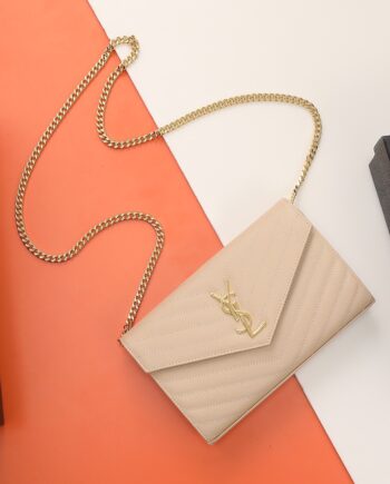 YS Envelope Chain Wallet | Beige.