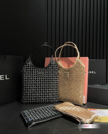 MM Rete Starlight Crystal Tote Bag.