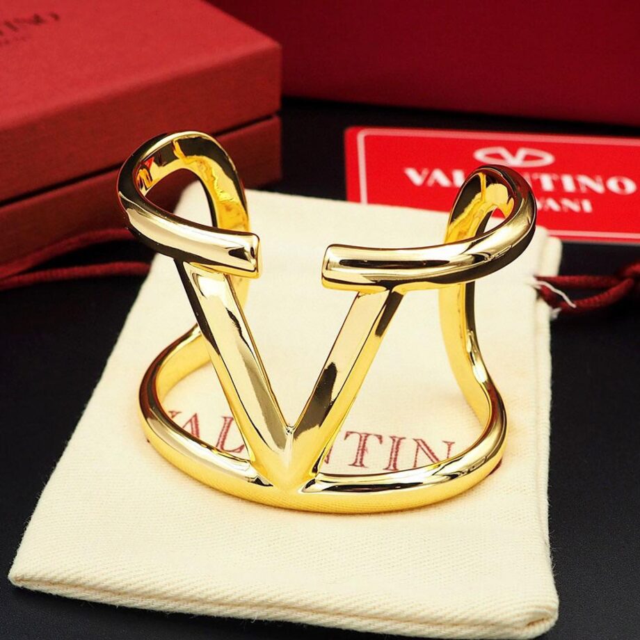 VLNTINO Garavani VLogo Signature cuff bracelet.