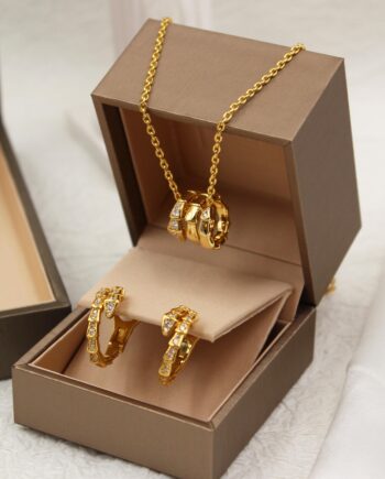 BVL B.zero1 collection Necklace and earings. (Gold)