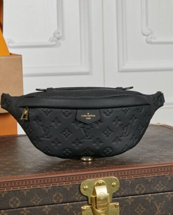 Loiu Monogram Empreinte Leather Bumbag | black.