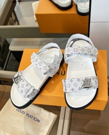 Loiu Sunset platform Comfort Sandal. (White)