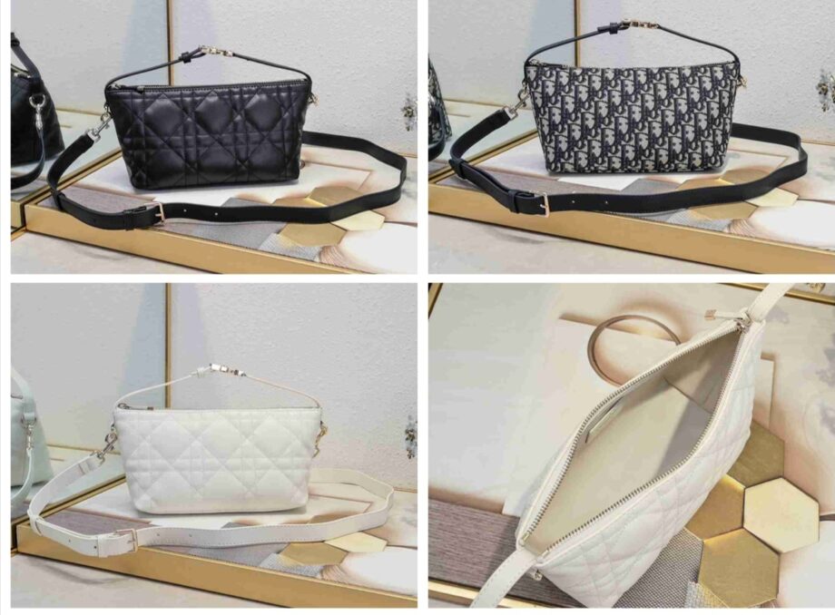 CD Travel Nomad Pouch | Macrocannage quilted effect.