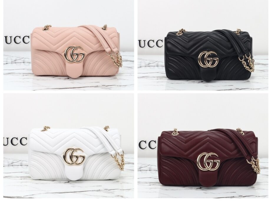 GG Marmont Small Shoulder Bag | matelasse chevron leather.