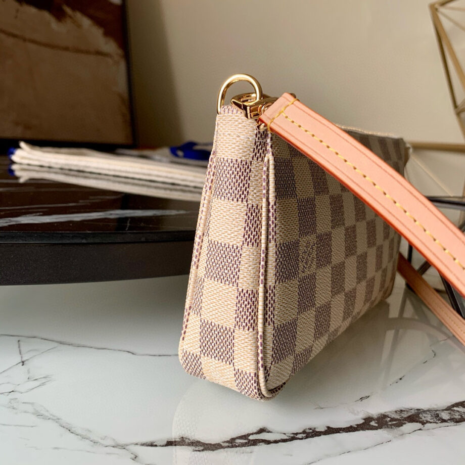 Loiu Accessories Pouch in Damier Azur canvas.