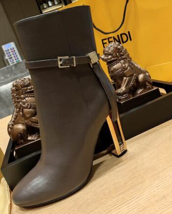 F Delfina 105mm Leather Boots | Brown