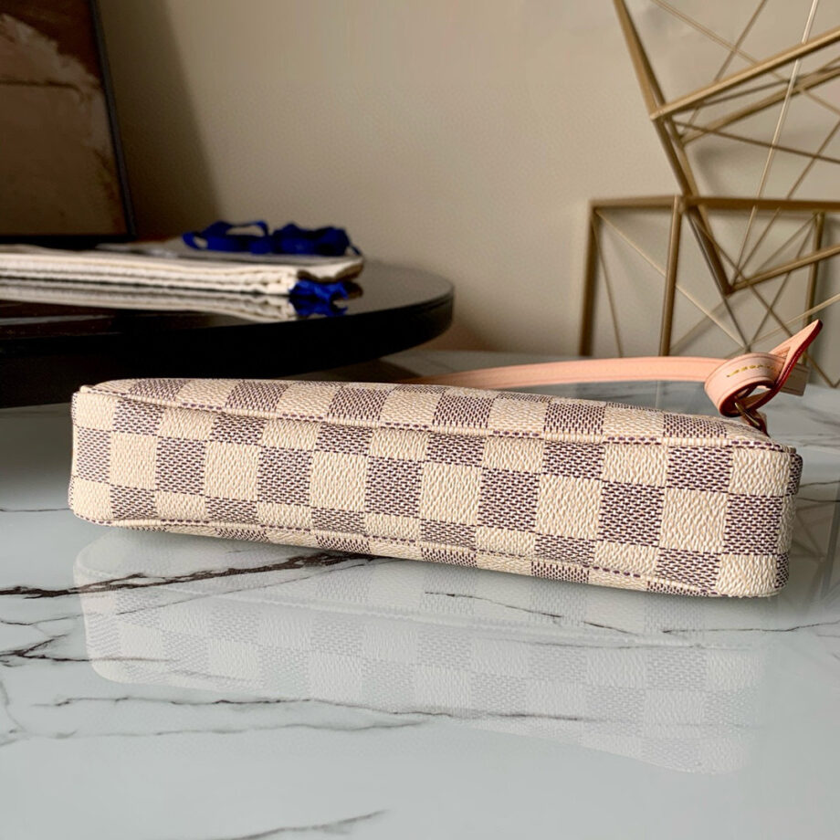 Loiu Accessories Pouch in Damier Azur canvas.