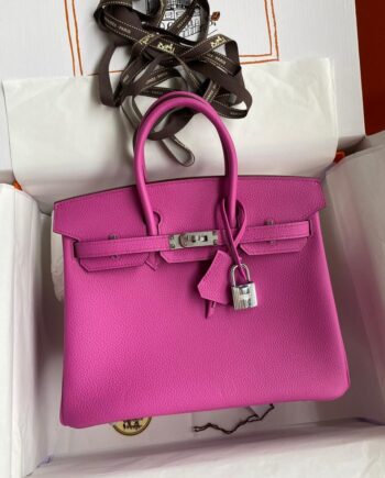 Hērmēs Birkin 25 Dark Pink
