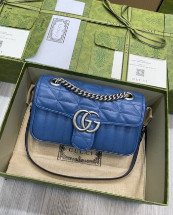 Gūccī GG Marmont shoulder bag Blue