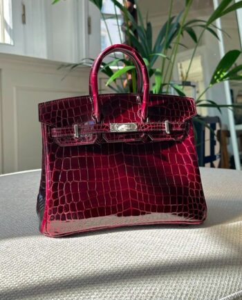 Hērmēs Birkin 25 Dark Burgundy