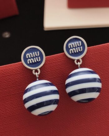 Miu Miu Metal and Pearl Earrings